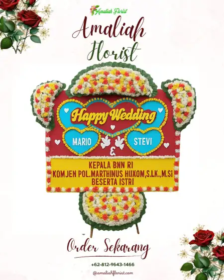 Papan Bunga Pernikahan Dundu